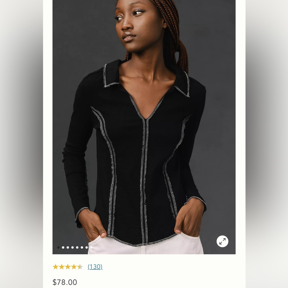 Pilcro stitched long sleeve top [NWT]